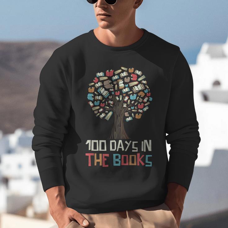 100 Days In The Books Tree Reading Teacher Student 100th Day Unisex Sweatshirt 100 Days In The Books Tree Reading Teacher Student 100th Day Unisex Sweatshirt