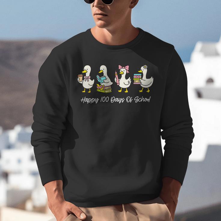 100 Days Of School Cute Goose Coffee Books Teacher Life Unisex Sweatshirt 100 Days Of School Cute Goose Coffee Books Teacher Life Unisex Sweatshirt