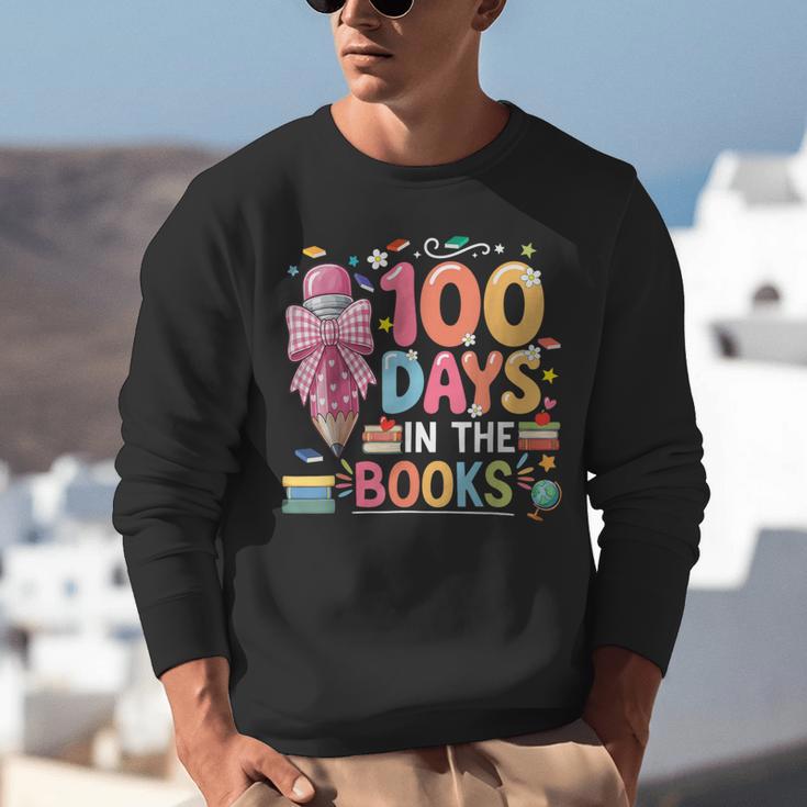 100th Day Of School Teacher Floral 100 Days In The Books Unisex Sweatshirt