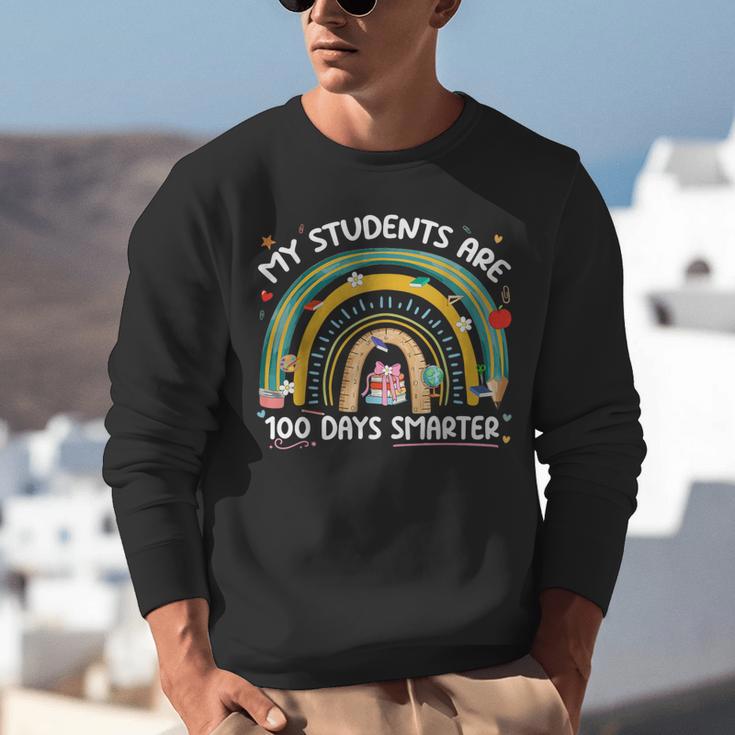 100th Day Of School Teachers Students Women Floral Books Unisex Sweatshirt
