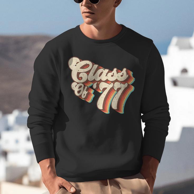 1977 Class Reunion Retro Class Of 77 High School Graduation Unisex Sweatshirt