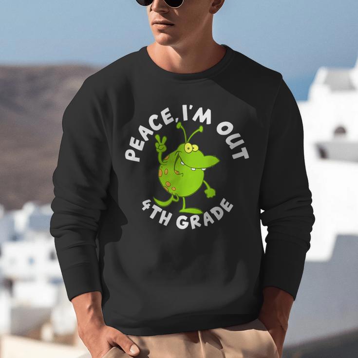 4th Grade Graduation Promotion Peace I'm Out Last Day Unisex Sweatshirt