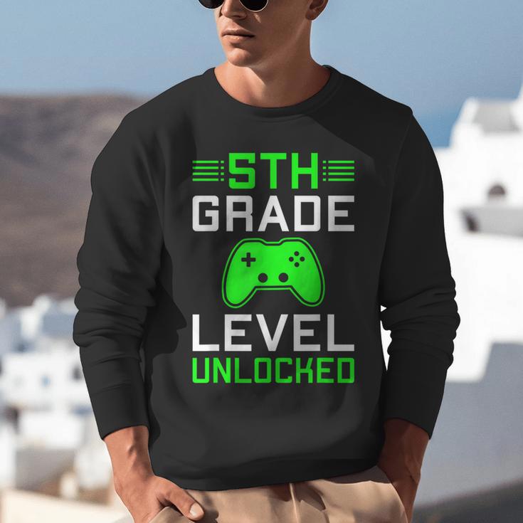 5th Grade Level Unlocked Back To School Gamer Graduation Unisex Sweatshirt