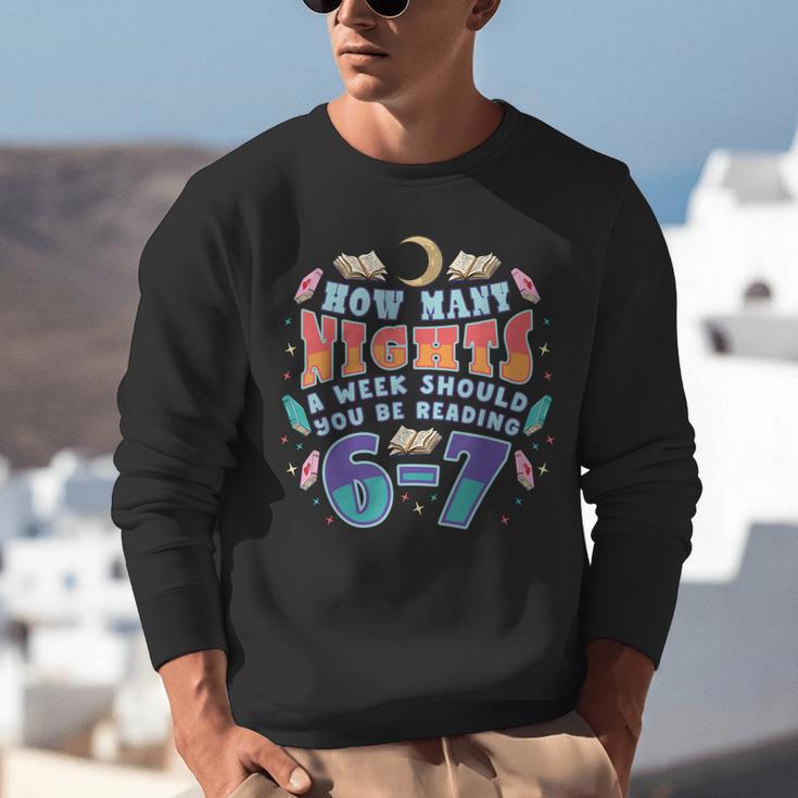 67 Meme Reading How Many Nights Should Read Book Six Seven Unisex Sweatshirt 67 Meme Reading How Many Nights Should Read Book Six Seven Unisex Sweatshirt