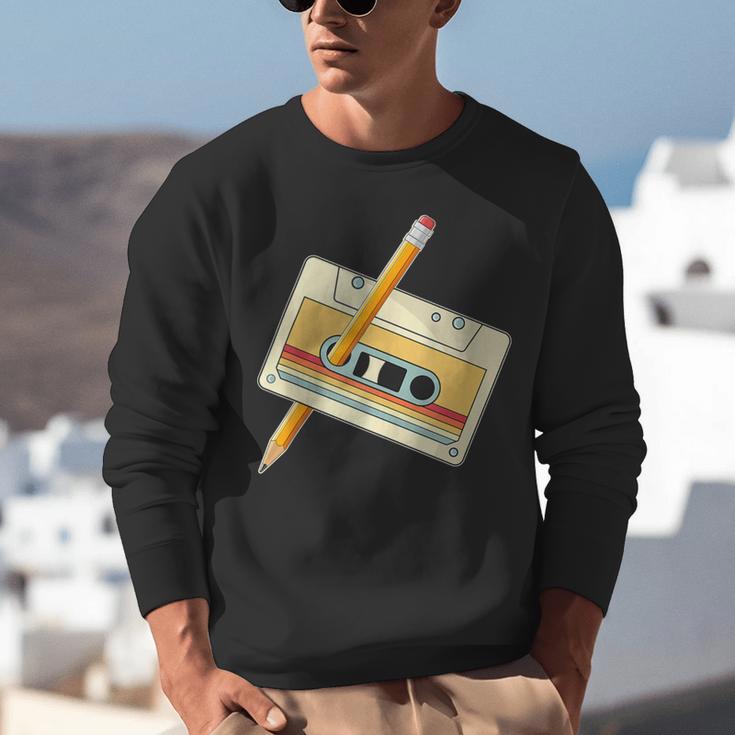 80's 90's Retro Music Party Costume Nostalgia Cassette Unisex Sweatshirt