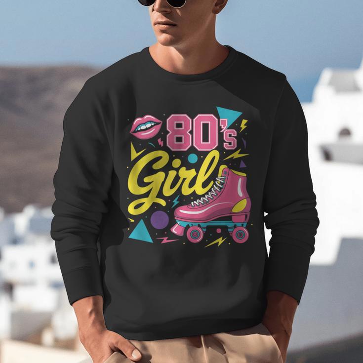 80's Girl Roller Skates Skating Eighties 1980s Nostalgia Unisex Sweatshirt 80's Girl Roller Skates Skating Eighties 1980s Nostalgia Unisex Sweatshirt