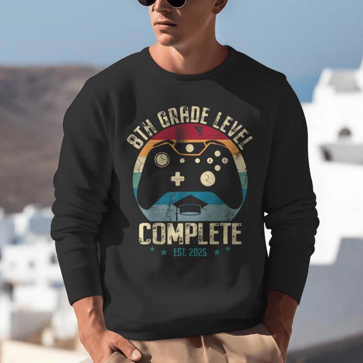 8th Grade Level Complete Gamer Class Of 2025 Graduation Boy Unisex Sweatshirt