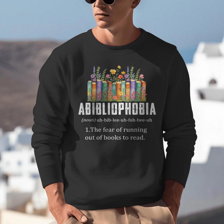 Abibliophobia Definition Book Reader Book Nerd Book Reading Unisex Sweatshirt