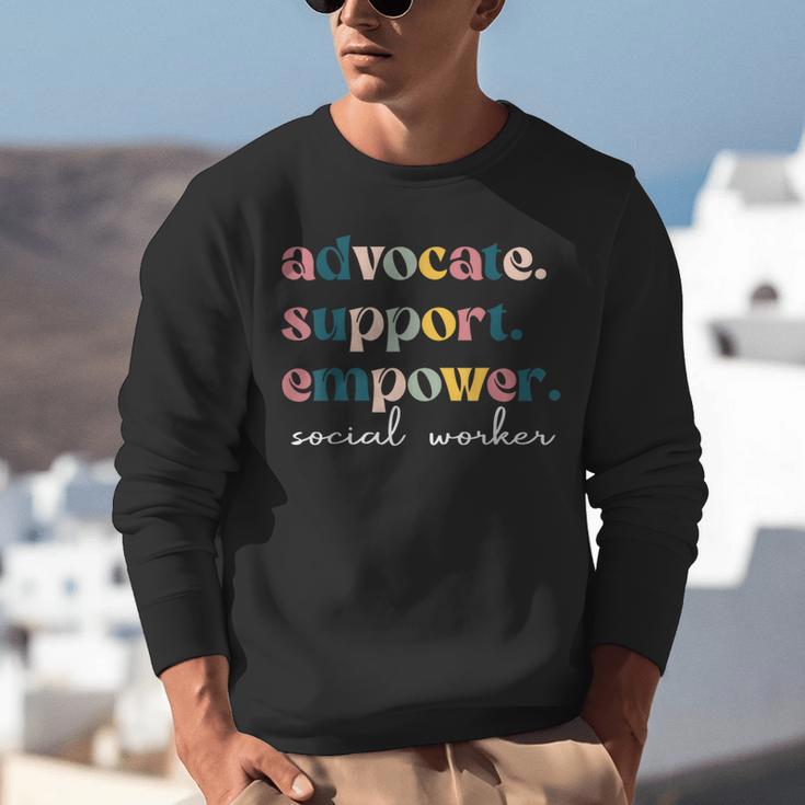 Advocate Support Empower Cute Social Worker Graduation MSW Unisex Sweatshirt