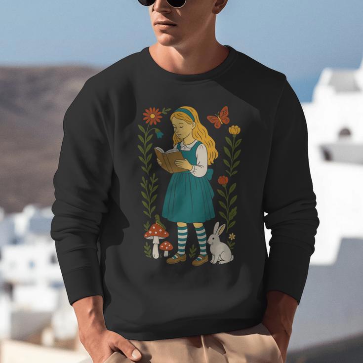 Alice In Wonderland Book Lover Lewis Carroll Rabbit Unisex Sweatshirt