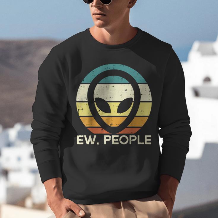 Alien Face Ew People Ufo Introvert Men Women Kids Teen Unisex Sweatshirt
