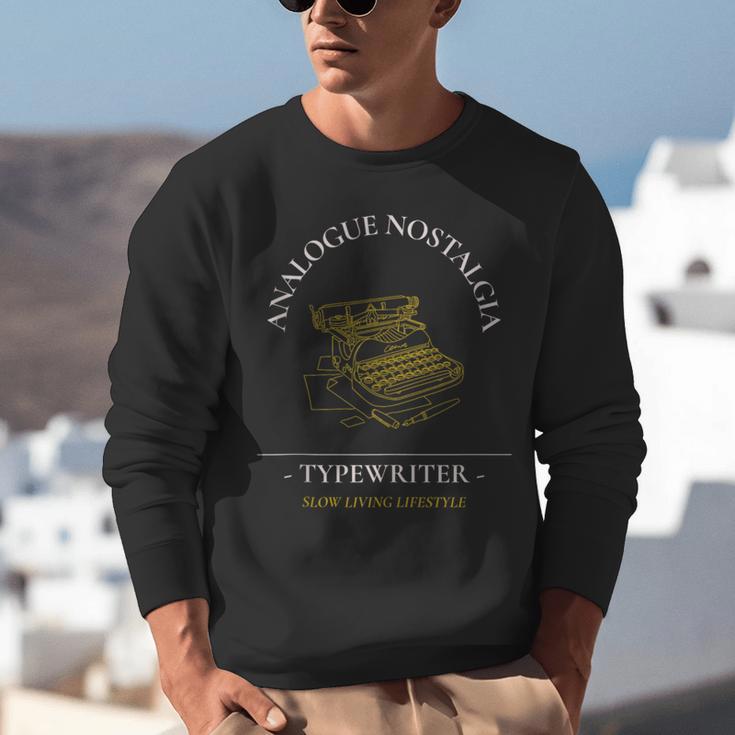 Analogue Nostalgia Typewriter Graphic Unisex Sweatshirt Analogue Nostalgia Typewriter Graphic Unisex Sweatshirt
