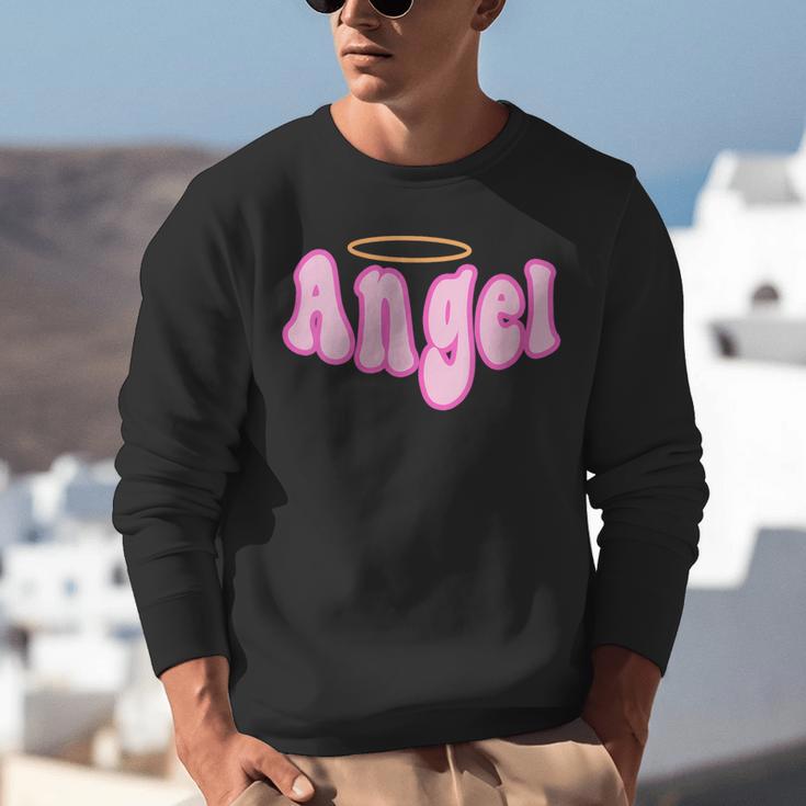Angel Y2k Aesthetic 2000s Millennial Nostalgia Retro Pink Unisex Sweatshirt