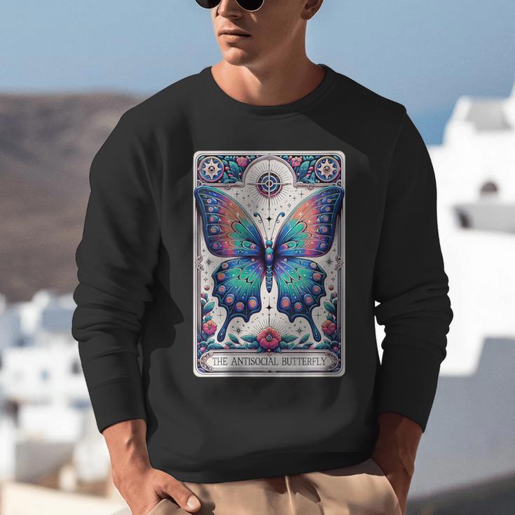 Antisocial Butterfly Introvert Distressed Unisex Sweatshirt Antisocial Butterfly Introvert Distressed Unisex Sweatshirt