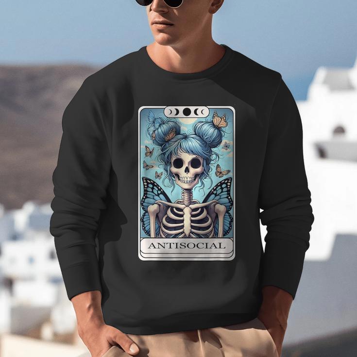 Antisocial Butterfly Tarot Card Introvert Women Stay Home Unisex Sweatshirt