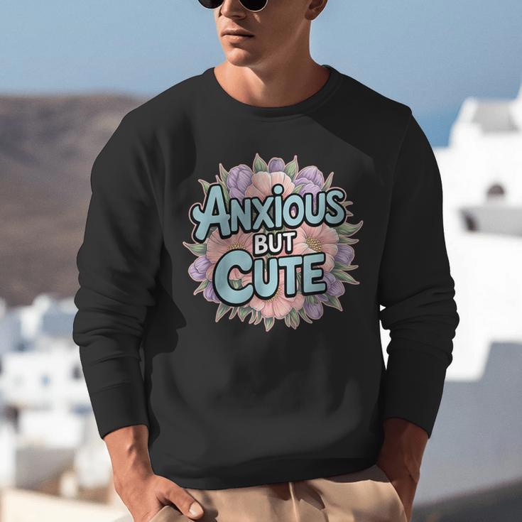 Anxious But Cute Introvert Floral Social Anxiety Unisex Sweatshirt Anxious But Cute Introvert Floral Social Anxiety Unisex Sweatshirt