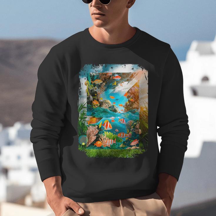 Aqua In The Skies Frutiger Aero Unisex Sweatshirt Aqua In The Skies Frutiger Aero Unisex Sweatshirt