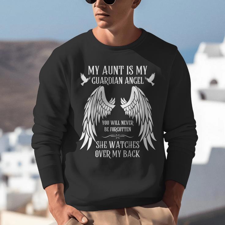 My Aunt Is My Guardian Angel In Heaven Memory Memorial Tees Unisex Sweatshirt