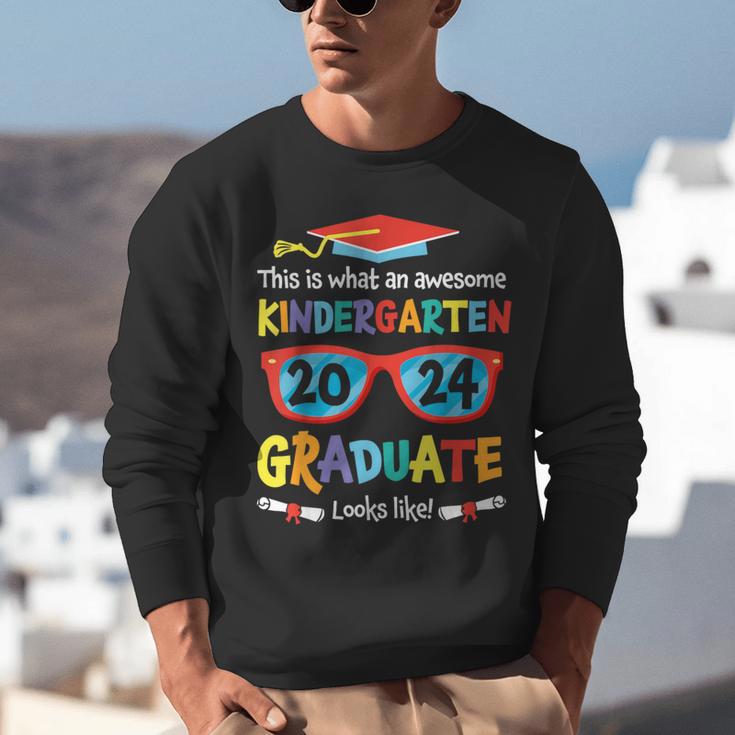 Awesome Kindergarten Graduate Looks Like 2024 Graduation Unisex Sweatshirt