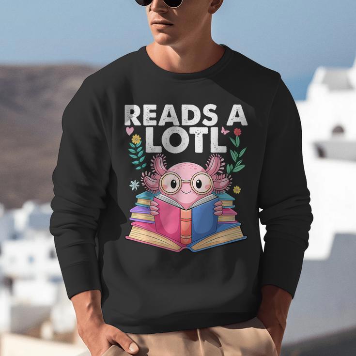 Axolotl Books Readsalotl Reading Bookworm Boys Girls Unisex Sweatshirt Axolotl Books Readsalotl Reading Bookworm Boys Girls Unisex Sweatshirt