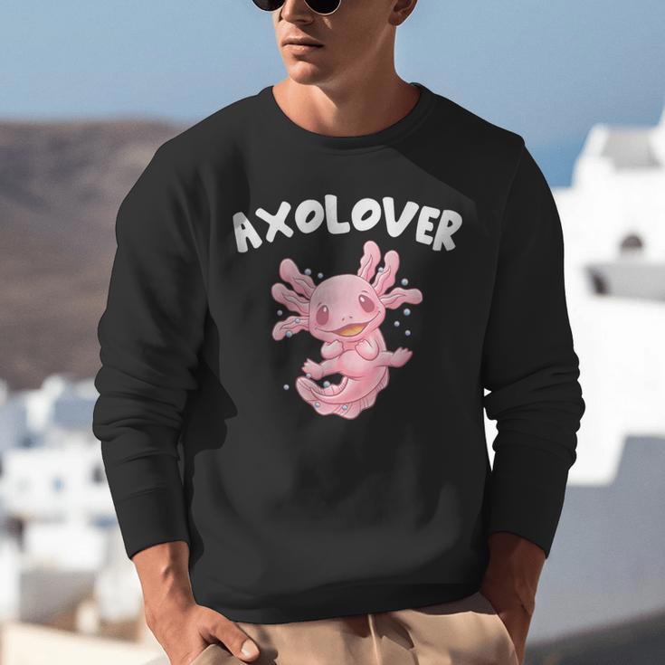 Axolovert Axolotl Humor Salamander Introvert Unisex Sweatshirt