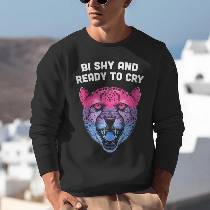 Bi Shy And Ready To Cry Bisexual Introvert Bi Pride Unisex Sweatshirt Bi Shy And Ready To Cry Bisexual Introvert Bi Pride Unisex Sweatshirt
