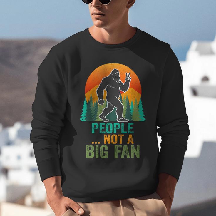 Bigfoot Introvert People Not A Big Fan Retro Sasquatch Unisex Sweatshirt