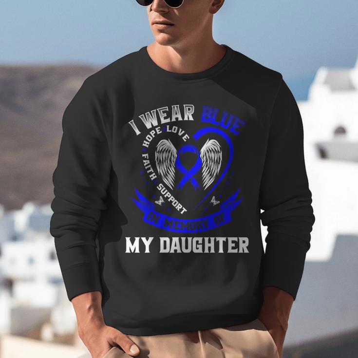 Blue In Memory Of Daughter Colon Cancer Awareness Shirts Unisex Sweatshirt Blue In Memory Of Daughter Colon Cancer Awareness Shirts Unisex Sweatshirt