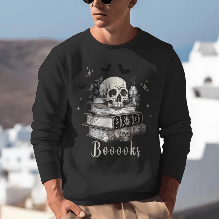 Boo Skeleton Skull Books Halloween Women School Teacher Kid Unisex Sweatshirt Boo Skeleton Skull Books Halloween Women School Teacher Kid Unisex Sweatshirt