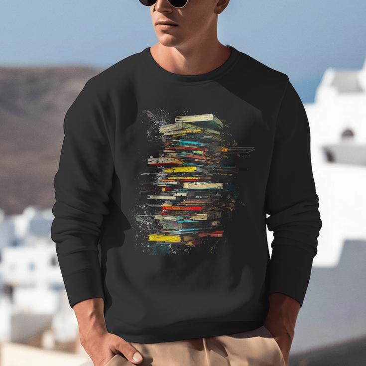 Book Abstract Art Drawing Painting Graphic Book Unisex Sweatshirt