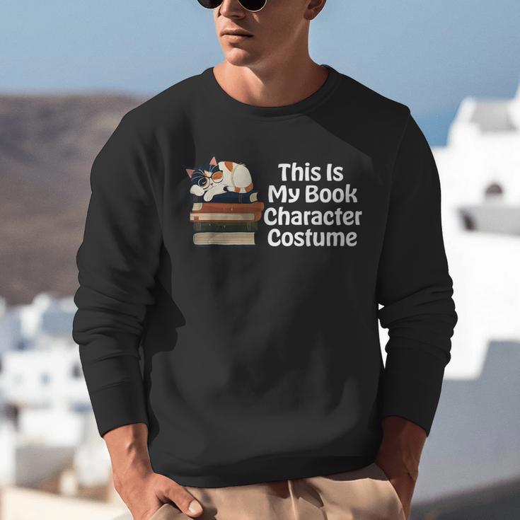 This Is My Book Character Costume Cat Men Women Kids Reading Unisex Sweatshirt