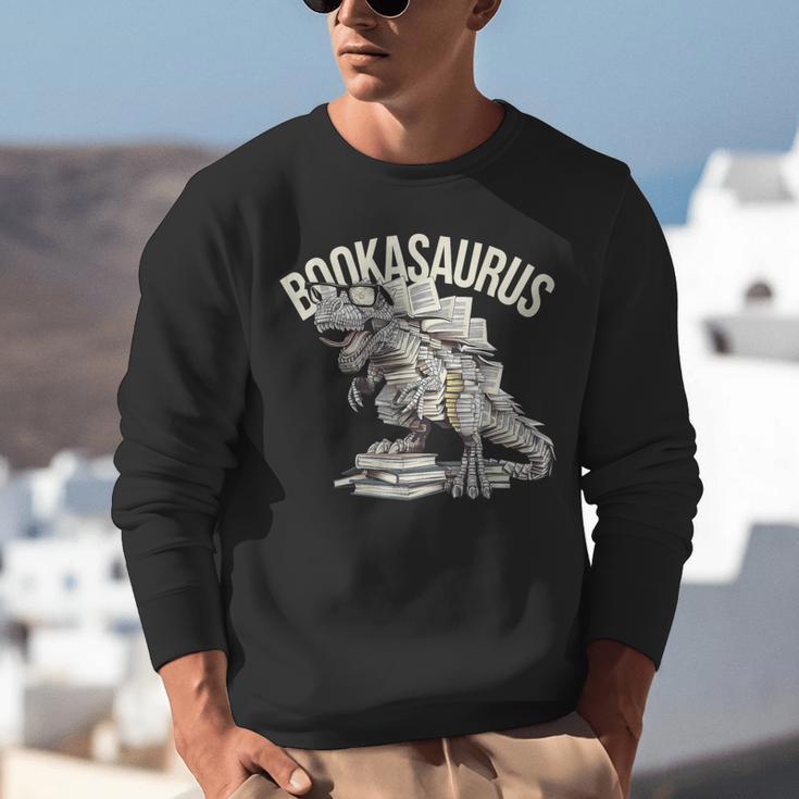 Book Dinosaur Bookworm T-Rex Dino Reading Books Book Unisex Sweatshirt
