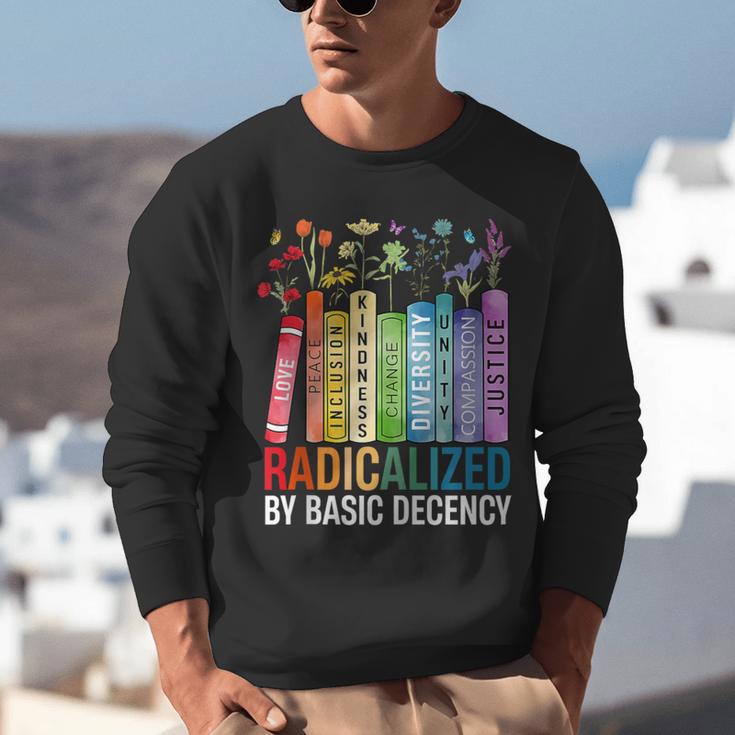 Book Flower Radicalized By Basic Decency Feminist Lgbt Unisex Sweatshirt Book Flower Radicalized By Basic Decency Feminist Lgbt Unisex Sweatshirt