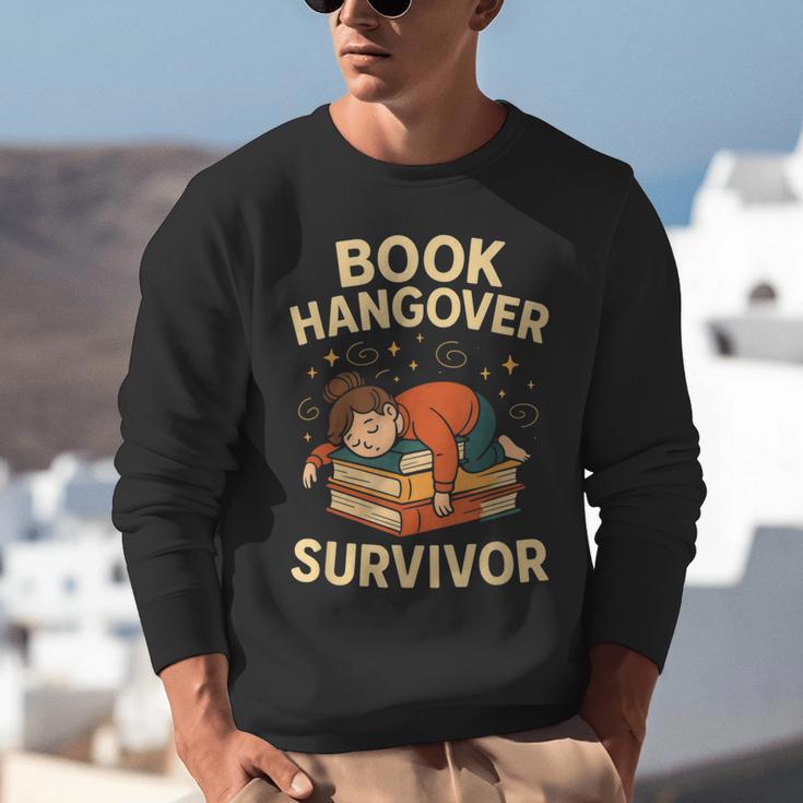 Book Hangover Survivor Reading Humor Librarian Bibliophiles Unisex Sweatshirt