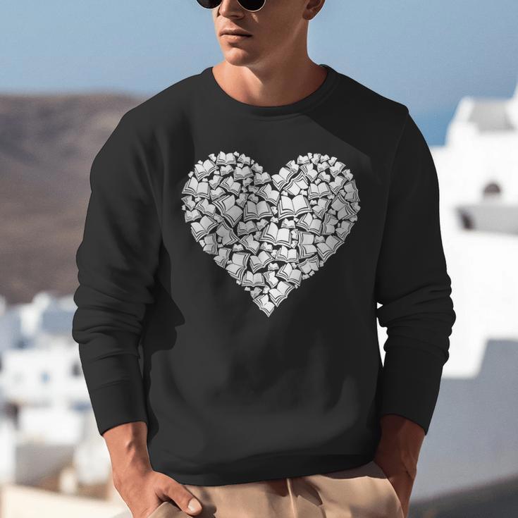 Book Lover Heart Shape Reading Librarian Library Teacher Unisex Sweatshirt Book Lover Heart Shape Reading Librarian Library Teacher Unisex Sweatshirt