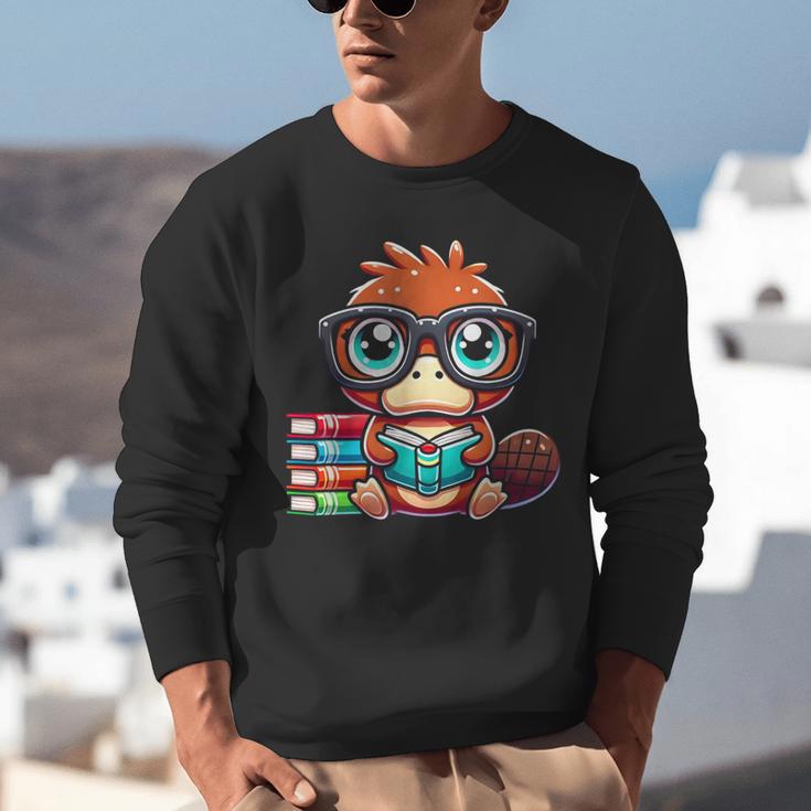 Book Lover Reading Platypus Unisex Sweatshirt