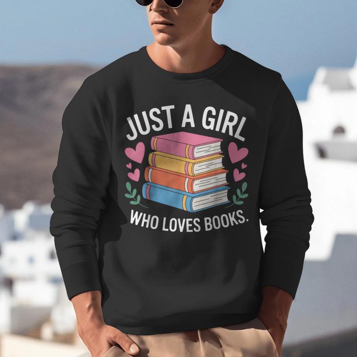 Book Nerd Just A Girl Who Loves Books Literary Enthusiast Unisex Sweatshirt Book Nerd Just A Girl Who Loves Books Literary Enthusiast Unisex Sweatshirt