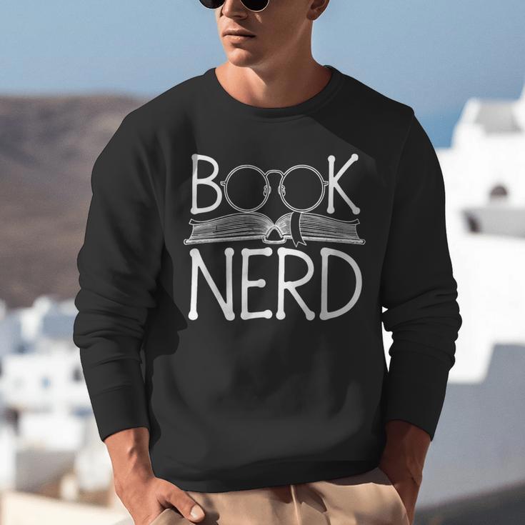 Book Nerd Retro Style Readers Librarians Authors Bookworms Unisex Sweatshirt