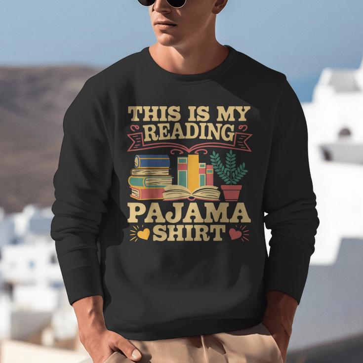 Book And Pajama This Is My Reading Pajama Bedtime Reading Unisex Sweatshirt
