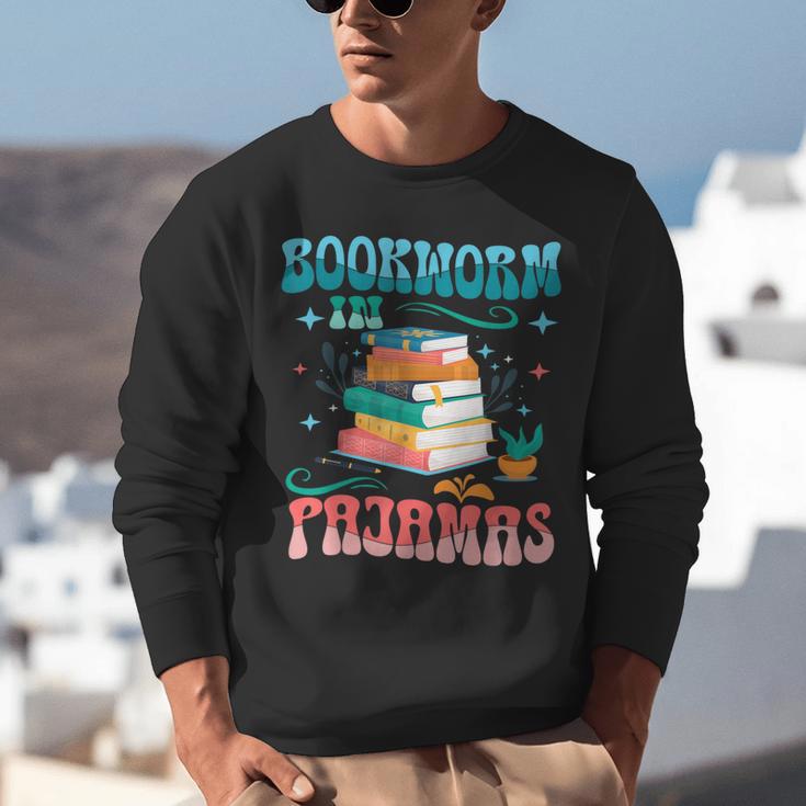 Book Reader Librarian Bookworm In Pajamas Book And Pajama Unisex Sweatshirt Book Reader Librarian Bookworm In Pajamas Book And Pajama Unisex Sweatshirt