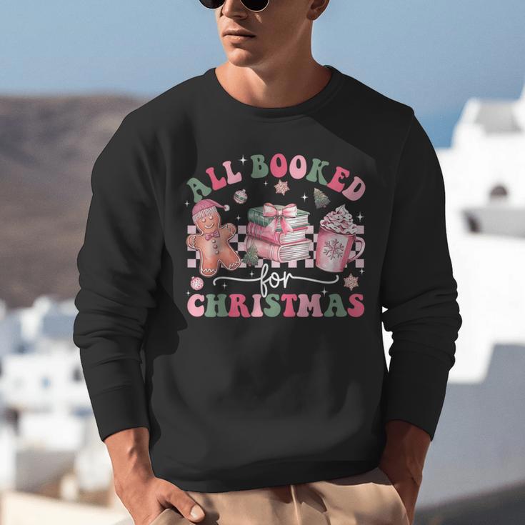 All Booked For Christmas Book Coffee Latte Gingerbread Unisex Sweatshirt All Booked For Christmas Book Coffee Latte Gingerbread Unisex Sweatshirt