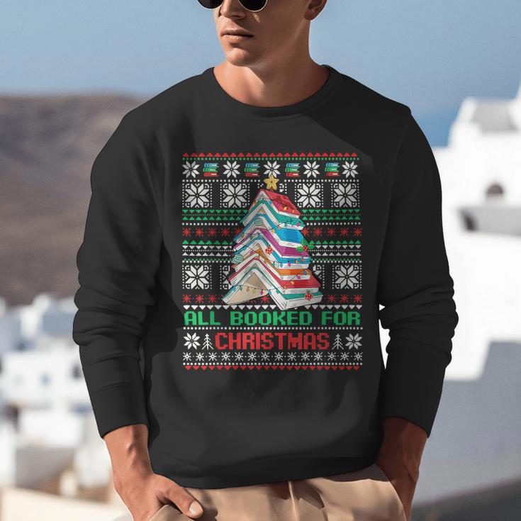 All Booked For Christmas Tree Book Ugly Christmas Sweatshirt Unisex Sweatshirt All Booked For Christmas Tree Book Ugly Christmas Sweatshirt Unisex Sweatshirt