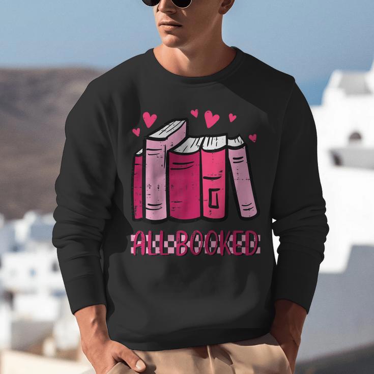 All Booked Read Book Reading Librarian Men Women Kids Unisex Sweatshirt