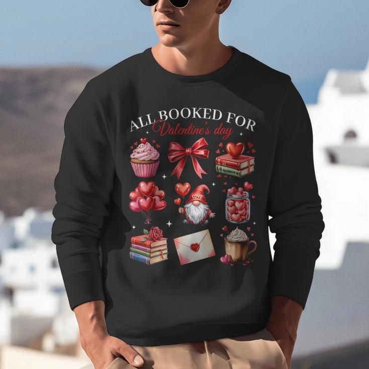 All Booked For Valentine Coquette Bow Girl Women Teacher Unisex Sweatshirt
