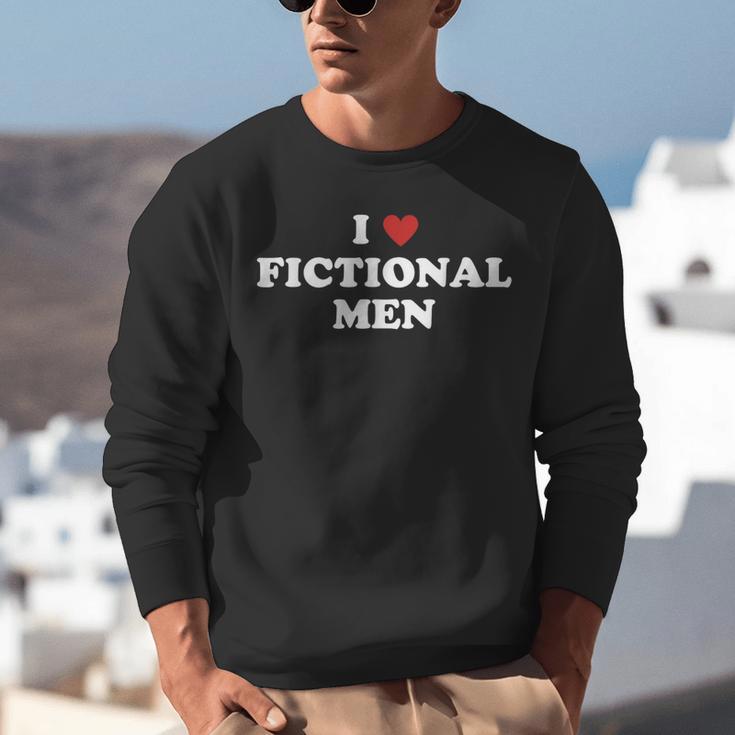 Bookish Quote Reading Lover I Love Fictional Men Unisex Sweatshirt