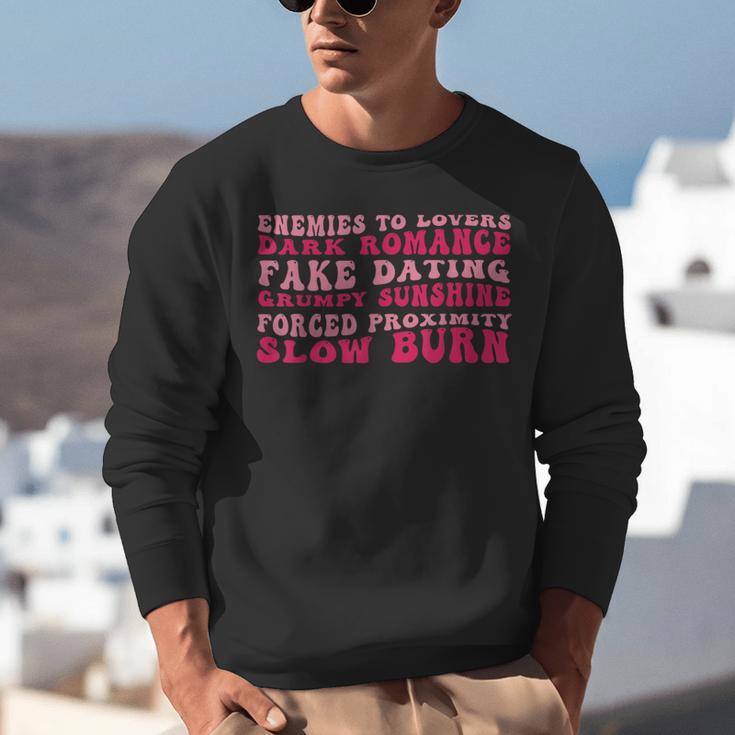 Bookish Romance Tropes Book Club Reader Spicy Book Lover Unisex Sweatshirt