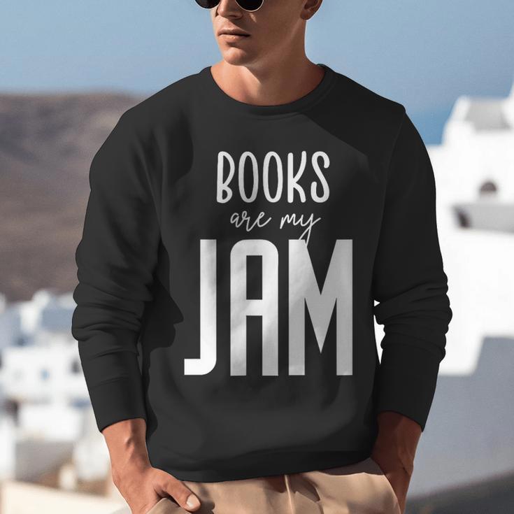 Books Are My Jam Graphic For Introverts Unisex Sweatshirt