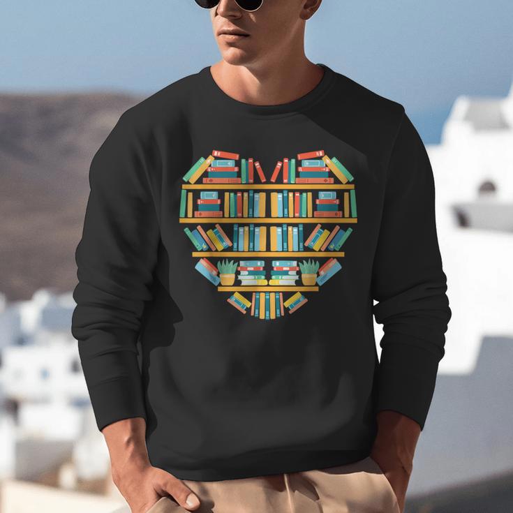 Bookshelf Heart Unisex Sweatshirt