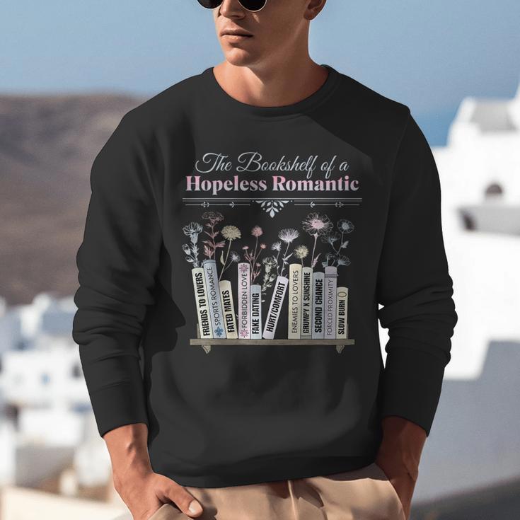 The Bookshelf Of a Hopeless Romantic Rom-Com Reading Bookish Unisex Sweatshirt