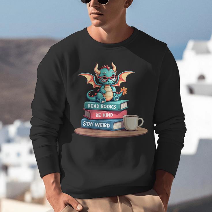 Bookworm Book Dragon Read Books Be Kind Stay Weird Unisex Sweatshirt Bookworm Book Dragon Read Books Be Kind Stay Weird Unisex Sweatshirt